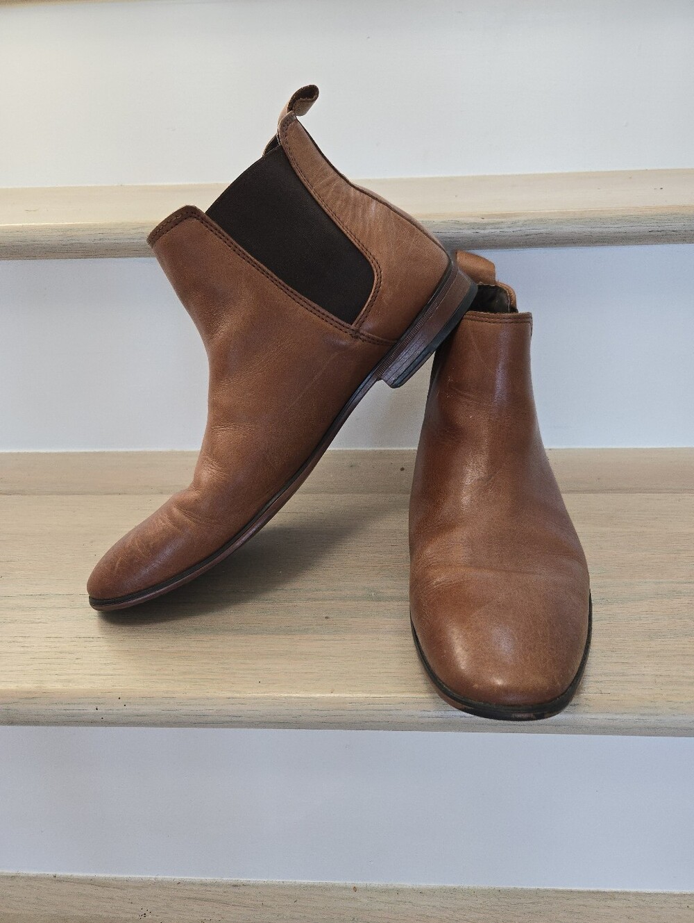 Leather Chelsea Boots Brown Size 10 (Mexican 28)